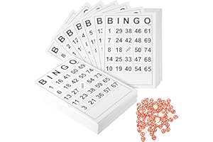 Bingo Paper Game Cards, Bingo Cards with Wooden Numbers for Children, Family Bingo Game Card, Gaming Supplies for Rooms, Larg