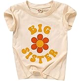 Big Sister Shirt for Little Girls Cotton T-Shirt Clothes Short Sleeve Tops Toddler Baby Announcement Outfits