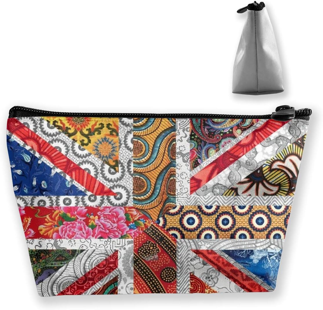 NiYoung Travel Makeup Bag Union Jack Flag UK Mandala Art Makeup Pouch Toiletry Storage Clutch Organizer with Zipper for Women & Men