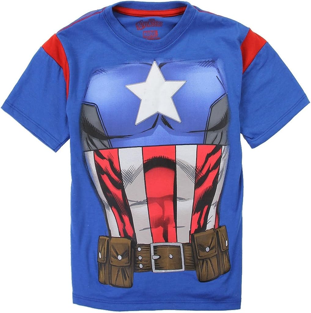 Amazon Com Captain America Marvel Avengers Little Boys Costume Tee Clothing