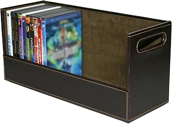Amazon Com Stock Your Home Dvd Storage Box With Powerful Magnetic Opening Dvd Tray Holds 28 Dvd Bluray Ps4 Video Games For Media Shelf Storage Organization Electronics