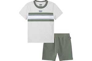 Levi's boys Boys' and Baby Graphic T-shirt and Shorts 2-piece Outfit Set