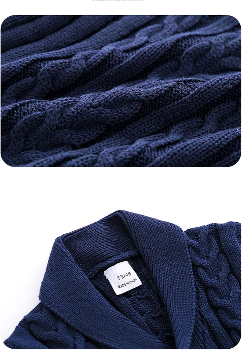 Feidoog Infant Baby Boys Cardigan Crochet Sweater V-Neck，Toddler Knit Button up Knitted Pattern Pullover Sweatshirt: Clothing