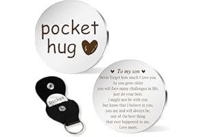 CIDENBIO Gifts for Son Pocket Hug Token Son Birthday Gifts Back to School Gift for Kids Gift from Mom First Day of School for Birthday Graduation Christmas Stocking Stuffers Easter