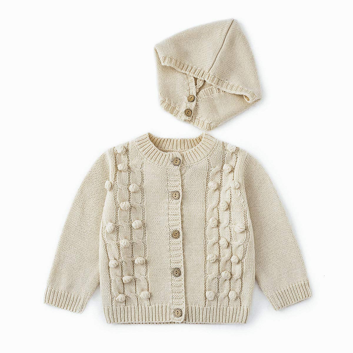 cable knit baby cardigan