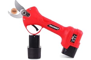 SWANSOFT Electric Pruning Shears, Battery Powered Cordless Electric Pruning Shears, Tree Pruner Branch Cutter with 2 Ah Rechargeable Battery, 25mm(1inch) Cutting Diameter(Battery & Charger Included)