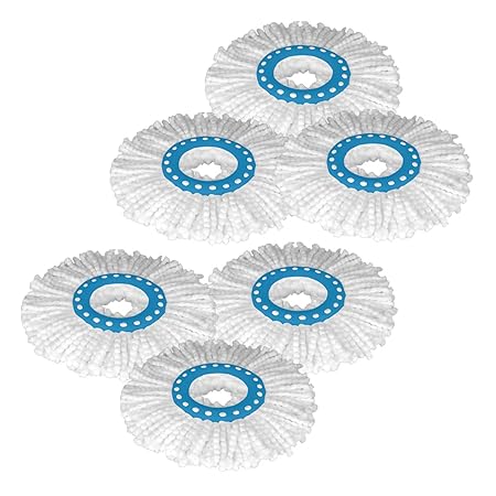 Primeway Microfibre Mop Head Refill, Disc Dia. 16Cm, 6 Pcs Set