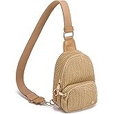 Ambistra Faux Straw Purse Anti Theft Summer Small Sling Bag Raffia Woven RFID Crossbody Bags for Women Hawaiian Beach Travel