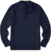 Yimoon Boys Sweater Kids Turtleneck Pullover Cable Knit Sweaters
