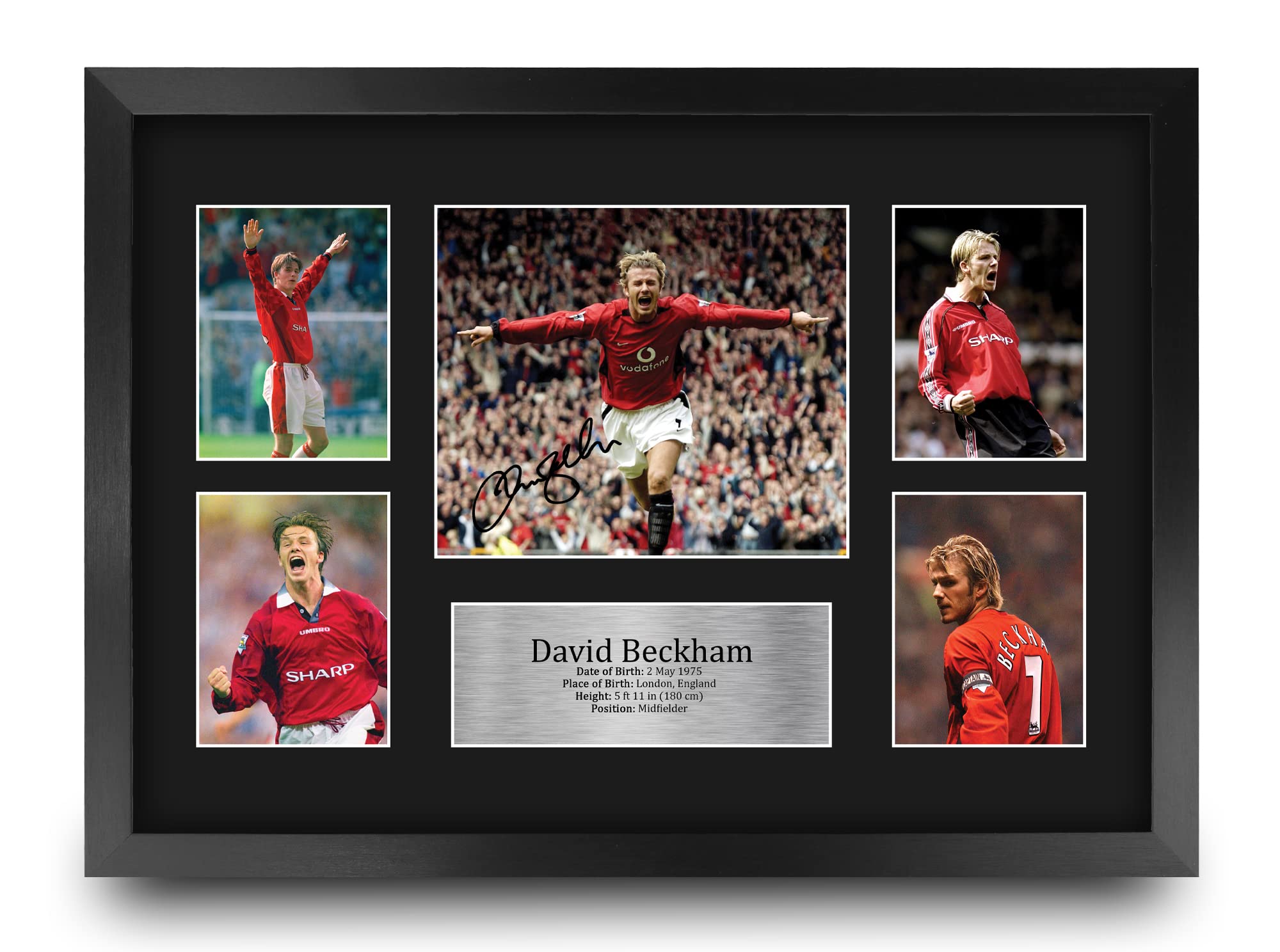 HWC Trading FR A3 David Beckham Gifts Printed Signed Autograph Picture for Football Fans and Supporters - A3 Framed