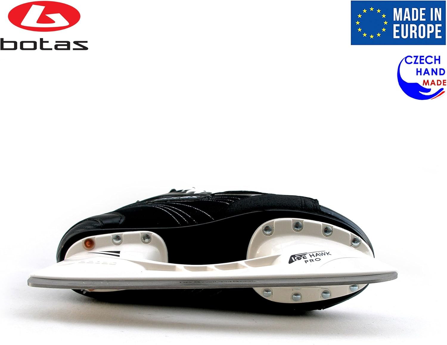 Botas - Yukon 381 - Men's Ice Hockey Skates | Made in Europe (Czech Republic) | Color: Black with Silver : Sports & Outdoors