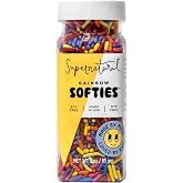 Supernatural Rainbow Softies Sprinkles, Dye-Free Vegan Baking Decor, 3oz | Plant-Based Colors & Vegan Ingredients | Make Baki