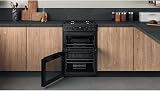 Hotpoint 60cm XXL Capacity Double Oven Gas Cooker Black view 5