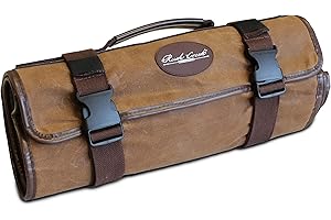 Rush Creek Creations Gun Cleaning Mat for All Guns - Portable, Waxed Canvas, Handle, Weather-Resistant Gun Cleaning and Shooting Pad