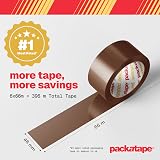 Packatape 6 Rolls Brown Packaging Tape 48 mm x 66 m - Heavy Duty view 2