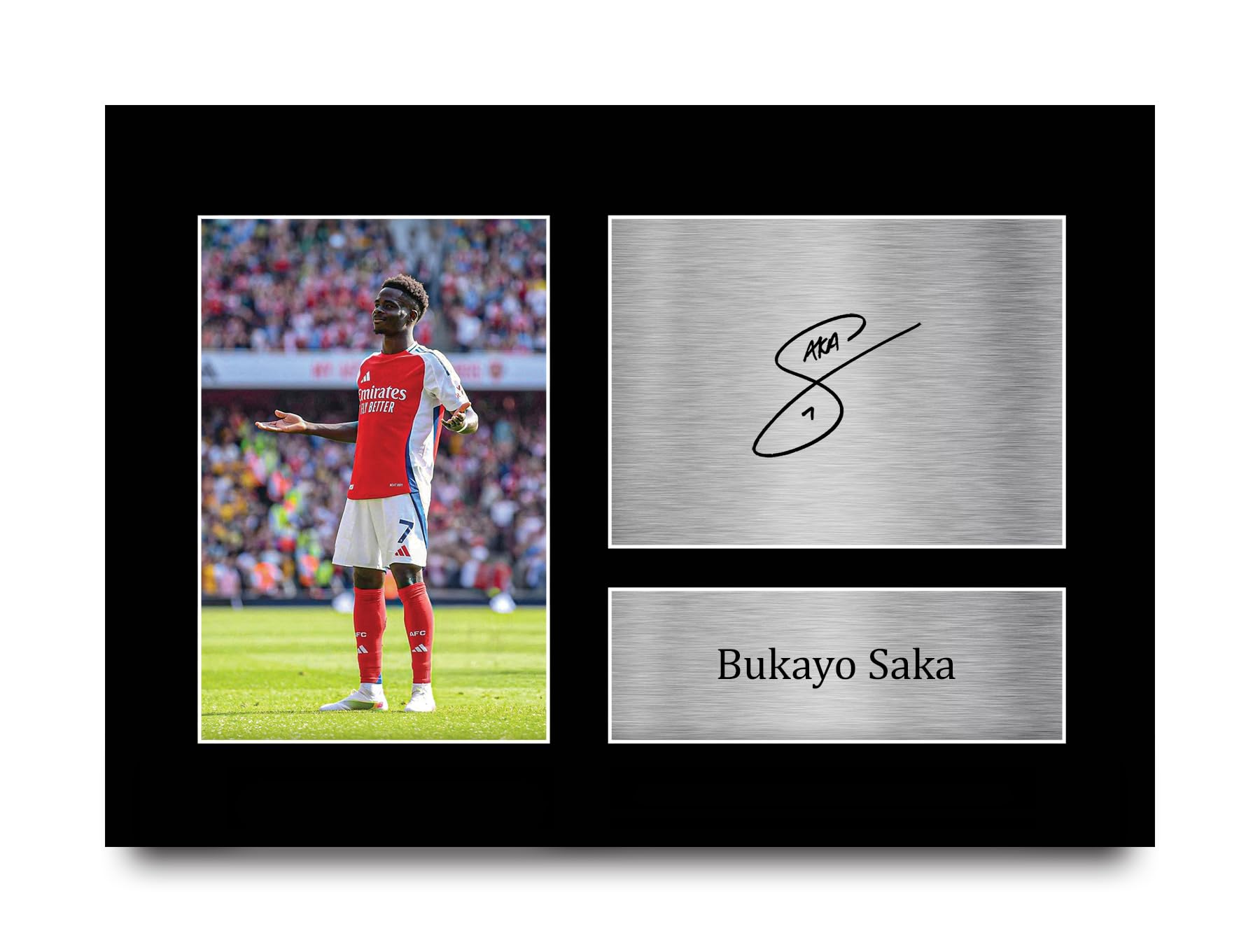 HWC Trading A4 Bukayo Saka Gifts Printed Signed Autograph Picture for Football Fans and Supporters - A4