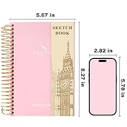 Hardcover Sketchbook for Drawing 120 Sheets 5x7