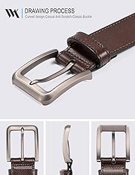 WOLFANT Men's 35mm Dress Casual Belt,100% Italian