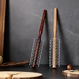 BESTOOL Small Round Beard Brush for Short to Medium Hair Natural Finish view 7