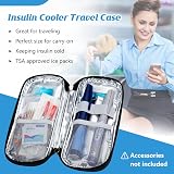 YOUSHARES Insulin Travel Case with 2 Ice Packs Black Compact Portable Insulated view 2