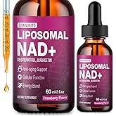 CHANUBITO Liposomal NAD+ Liquid Drops with Resveratrol & Quercetin – 1200mg NAD+ Supplement for Anti-Aging, Brain & Cellular Energy – Vegan, Non-GMO, Strawberry Flavor, 2 Fl Oz