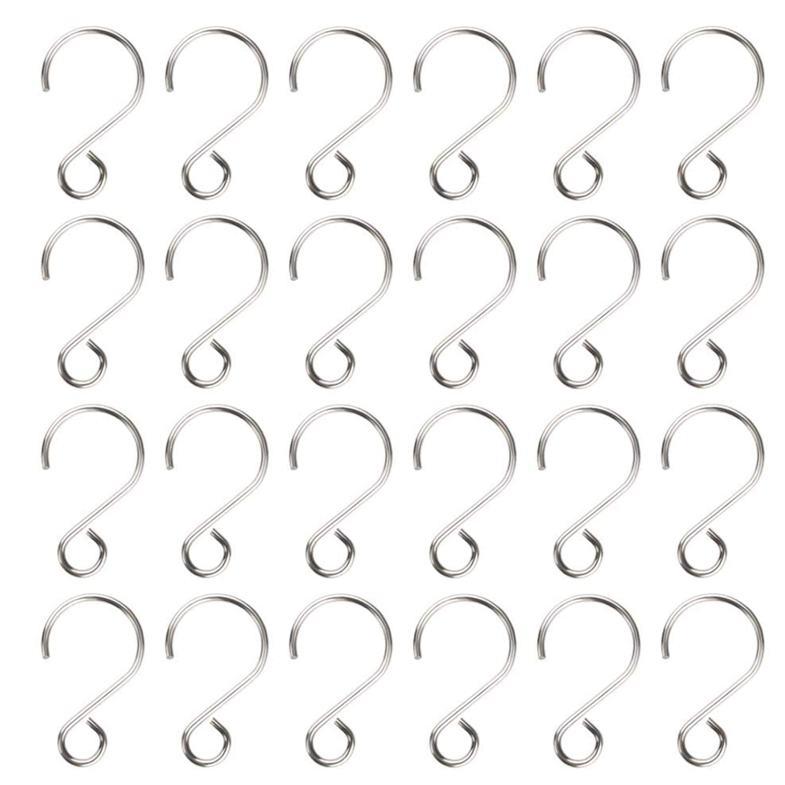 Dadabig 160 PCS S Shape Hooks, Stainless Steel S Hooks for Hanging Small Ornament S-Shaped Hook for Crystal Bead Curtain Christmas Tree Baubles Decoration