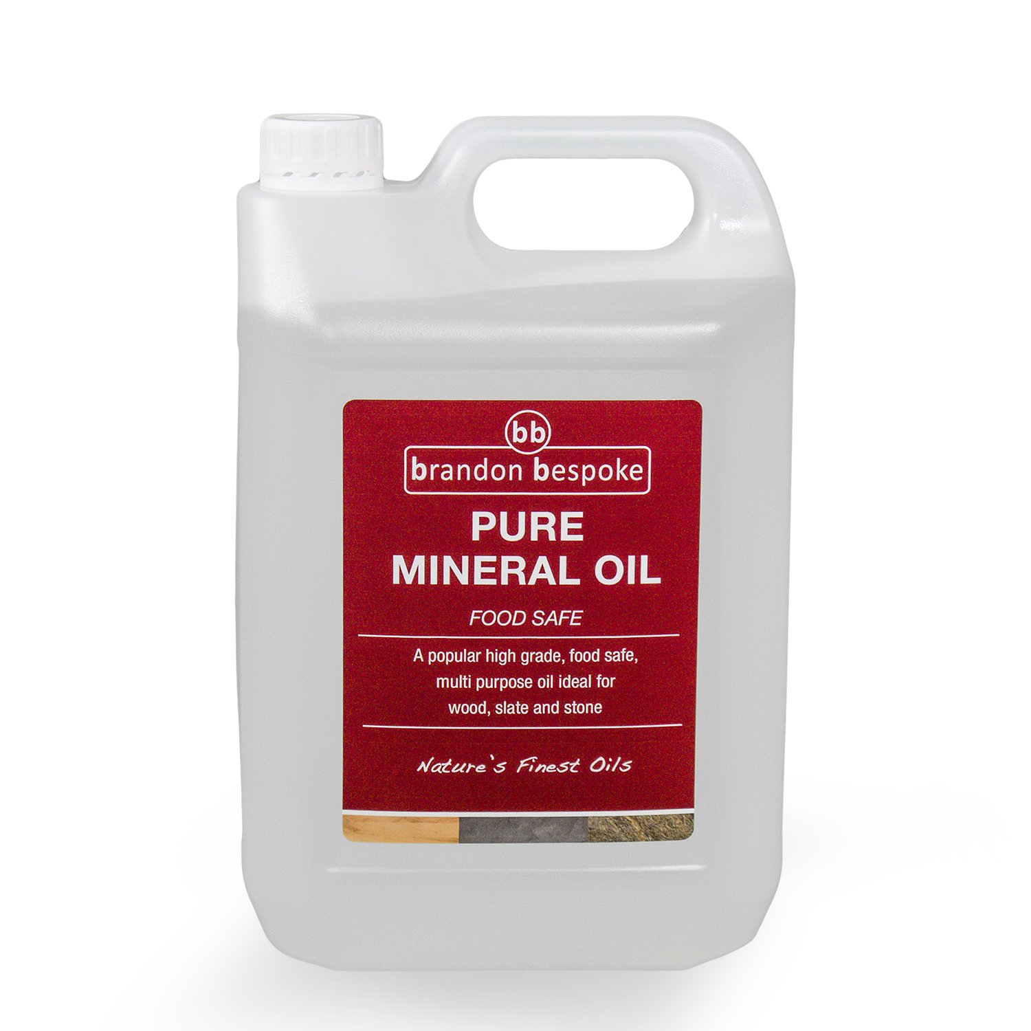 Brandon Bespoke Food Grade Pure Mineral Oil 5 Litre | Chopping Board Oil | Ideal for Wood, Slate and Stone