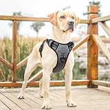 HEELE Dog Harness Reflective No-Pull Adjustable Padded Grey L view 2