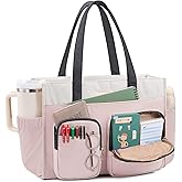 LOVEVOOK Teacher Tote Bag for Women,Multi-pocket Laptop Bag with Large Cup Holder,Nurse Bags Work Travel Computer Handbag