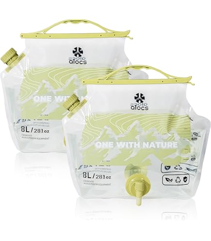 2-Pack 5-Gallon Collapsible Water Jug - BPA FREE - Portable Storage Bladder Wit 313049495462 - View #3