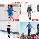 Te-Rich Skipping Rope with Counter Adjustable Ropeless Indoor Gym Cable Handles view 6