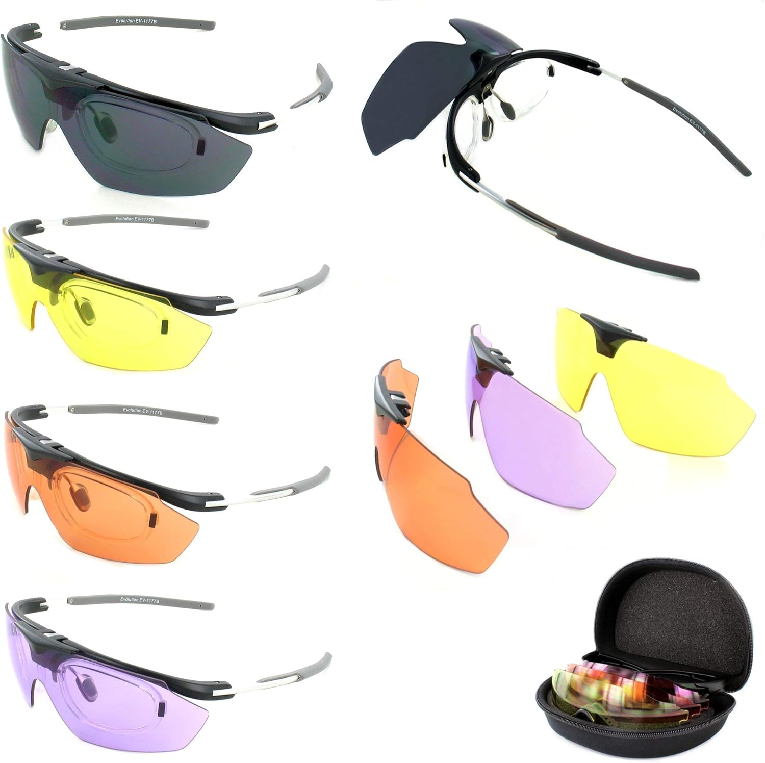 Evolution New Archery Shooting Sunglasses Hawk Rx With Prescription Lenses Insert Uk