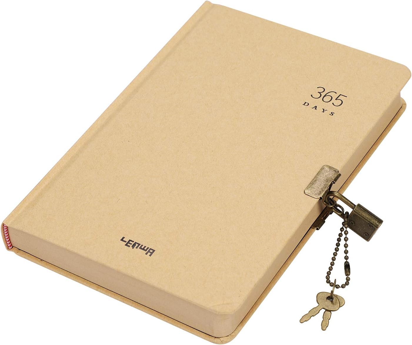 Blank Notebook A5 Diary with Lock Hardback Travel Journal Sketchbook Plain Pages Notepad Memo for Drawing Doodling Writing Pocket Note Books 365 Days Secret Diary