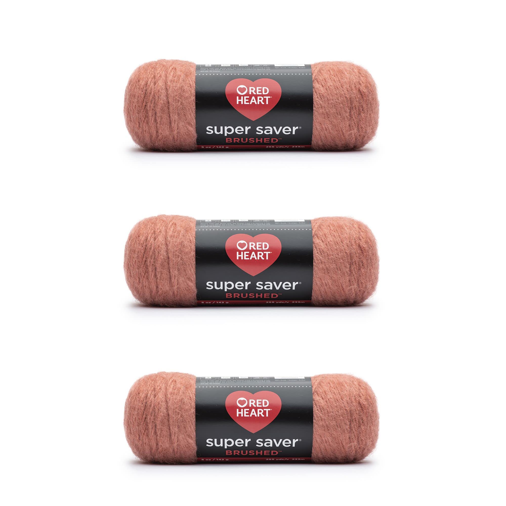 Red Heart Super Saver Brushed Pack of 3 - Clay