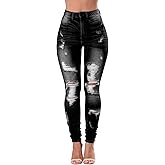 Women's High Waisted Jeans for Women Ripped Skinny Stretch Jeans Distressed Butt Lifting Denim Pants
