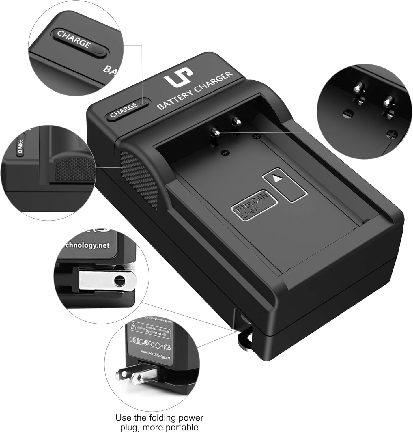LP-E10 Battery Charger, LP Charger Compatible with Canon EOS Rebel T7, T6, T5, T3, T100, 4000D, 3000D, 2000D, 1500D, 1300D, 1200D, 1100D & More (Not for T3i T5i T6i T6s T7i) : Camera & Photo