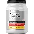 Horbäach German Creatine Powder 1000g | Creapure Monohydrate Powder | Vegetarian, Non-GMO, and Gluten Free Supplement | Promotes Strength & Power