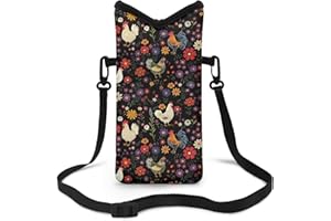Txsniver Neoprene Phone Bag Adjustable Crossbody Strap Mobile Protection Case Hook and Loop Fastener Phone Bag, 4 X 8 Inch
