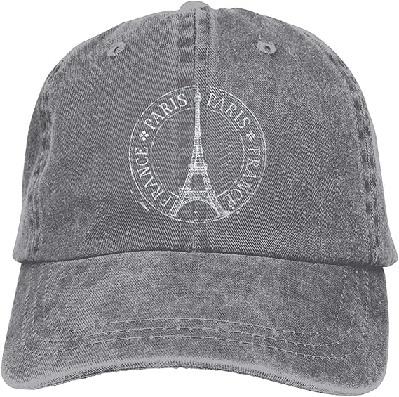 Amazon Co Jp キャップ Paris Eiffel Tower Denimファブリックアジャスタブルファッションベースボールキャップ 服 ファッション小物