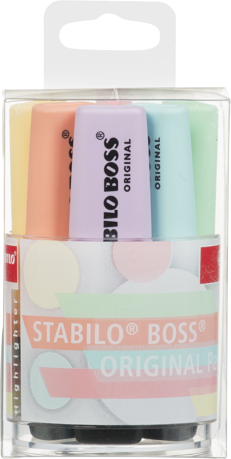 STABILO Highlighter BOSS ORIGINAL Pastel - Tub of 6 - Assorted Colours
