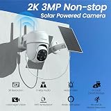 Cinnado Solar Security Camera Outdoor Wireless 2K PIR Color Night Vision view 2