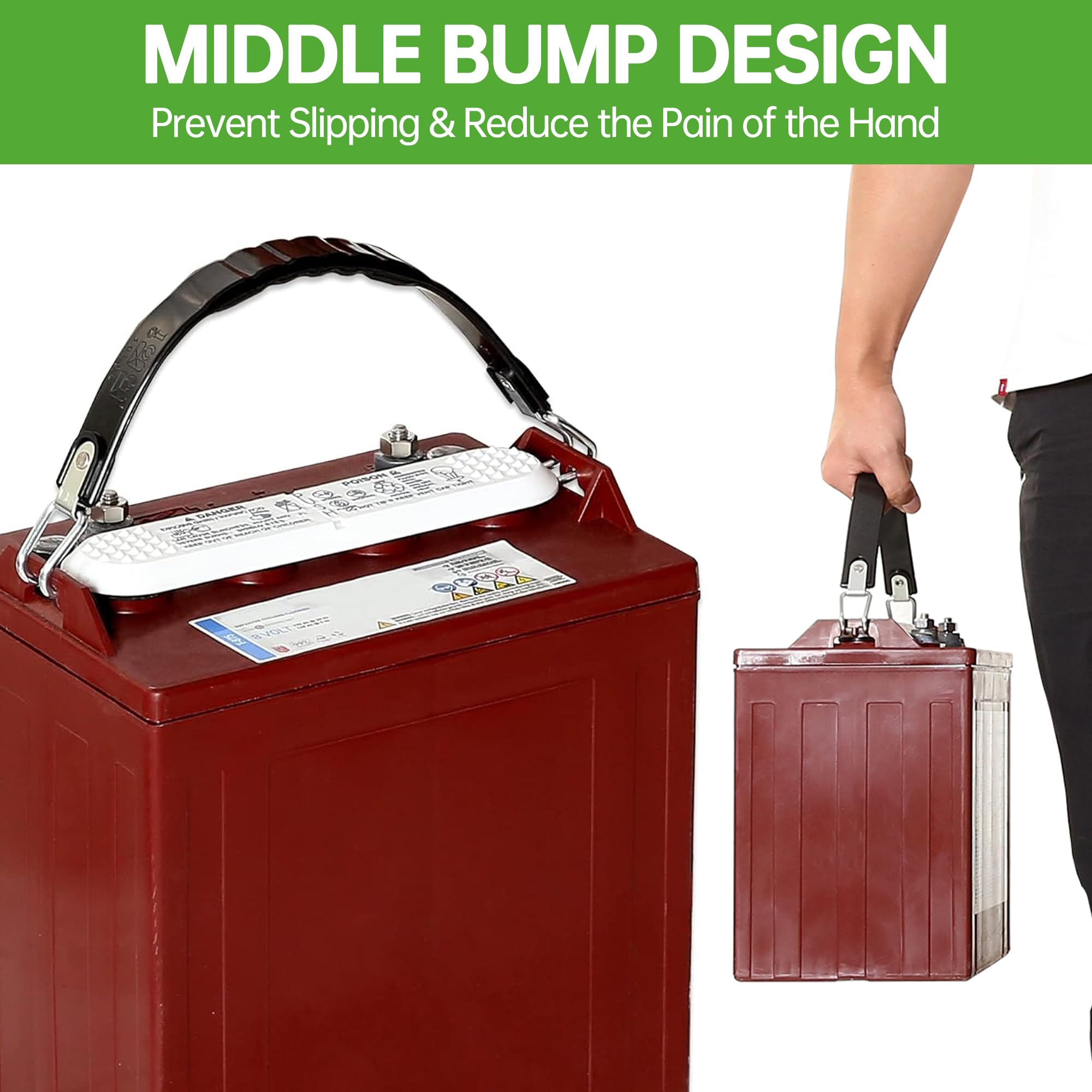 10L0L Golf Cart Battery Lifting Strap, Universal Golf Cart Deep Cell Batteries Carrier Strap for Trojan Battery, Fit for Yamaha, Club Car and EZGO