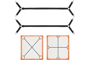 LKbeuuu Bed Sheet Holder Straps, 2Pcs Elastic Adjustable Bed Sheet Grippers,Fitted Sheet Holder Keep Sheets in Place, Enhance Sleep Experience, Black