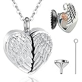 EUDORA Sterling Silver Urn Necklace for Ashes for Women Men, Ash Pendant for Human Cat Dog Ashes, Necklace for Ashes of Loved One Dad Mom Papa Pet Cremation Souvenir Jewelry for Funeral, 20inch