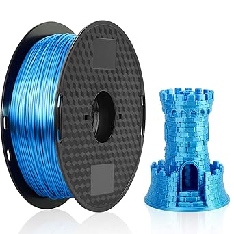 Amazon Com 3d Printer Filament 1 75mm Silk Blue Pla Filament 1 75mm 1kg 2 2lbs 1 Spool Mchyi Industrial Scientific