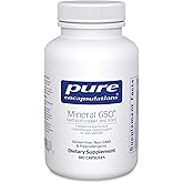 Pure Encapsulations Mineral 650 Without Copper & Iron | Hypoallergenic Combination of Balanced Chelated|Minerals | 180 Capsules
