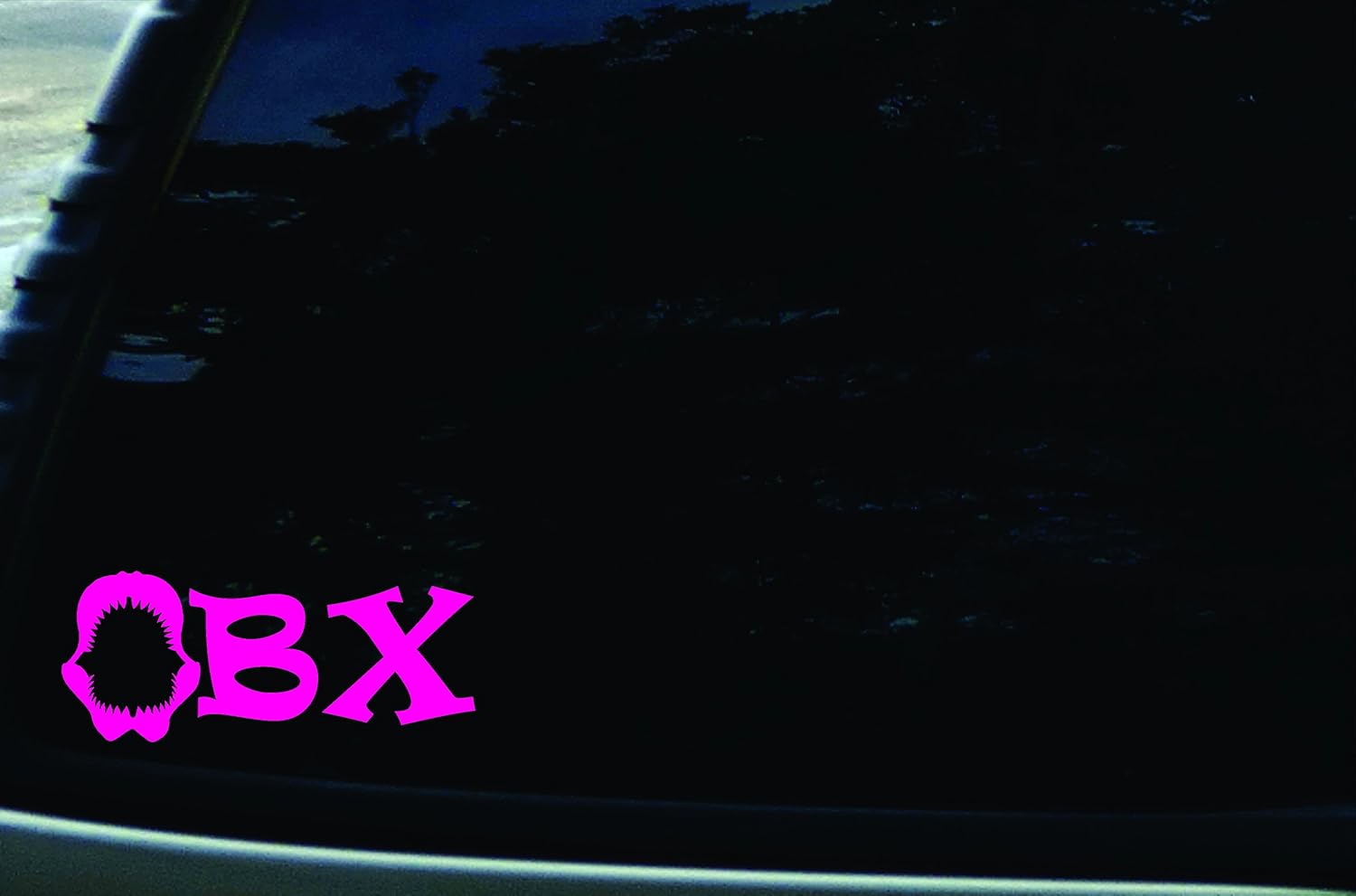 7" X 3" OBX Shark Jaw PINK Vinyl DIE CUT Decal for Your Car, Truck, Laptop, Window