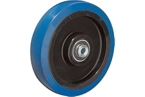 RWM Casters SWB-0612-06 Signature Premium Rubber Wheel, Precision Ball Bearing, 300 lbs Capacity, 6" Wheel, Dia, 1-1/4" Wheel, Width, 1-5/8" Plate Length