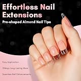 Makartt Medium Coffin Nails 500pcs 10 Sizes Clear Nail Tips for Gel Extensions view 8
