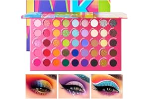 imakeupnow 45 Shades Eye Shadow Makeup Palette Set Colorful Bright, High Pigmented Eyeshadow Pallets, Matte Shimmer Glitter for Halloween